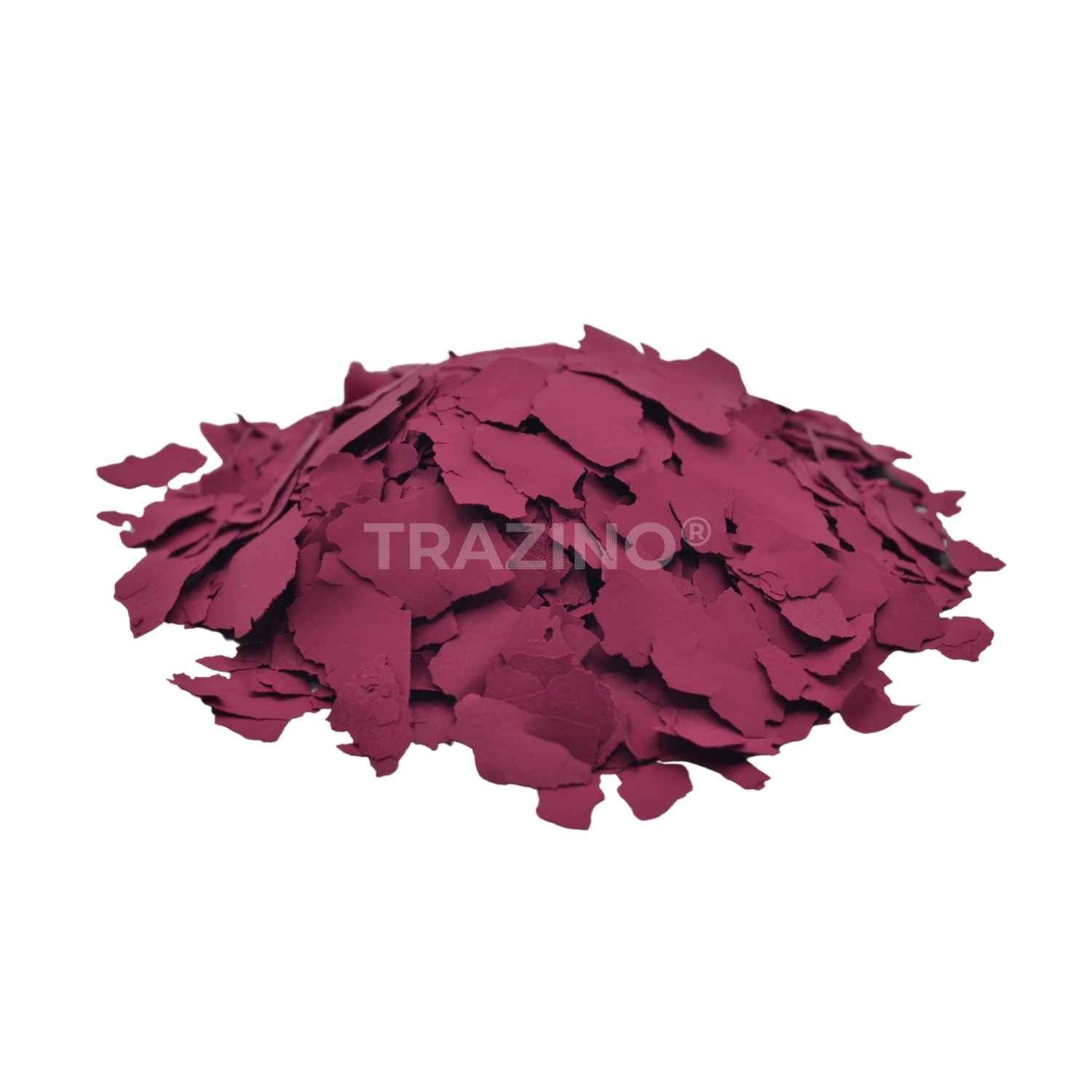 Trazino® Farbchips in Bordeaux-Violett zum Einstreuen für Beschichtungen Trazino® Farbchips in Bordeaux-Violett zum Einstreuen für Beschichtungen